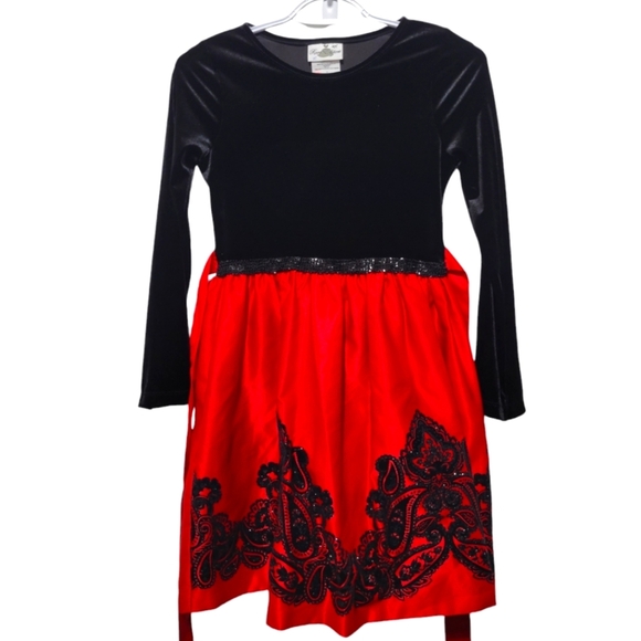 Rare Editions Other - Rare Editions Red & Black Christmas Dress Size 12 NWT